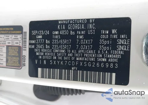 2025 Kia Sportage X-Pro from USA, damaged, VIN 5XYK7CDFXSG266983
